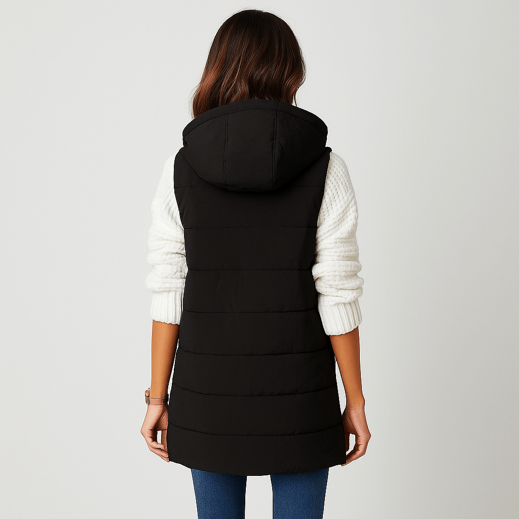 Lang Quiltet Vest - Naisten lämpö - Tyylikäs Mukavuus - EmiyoSuomi - Naisten liivi